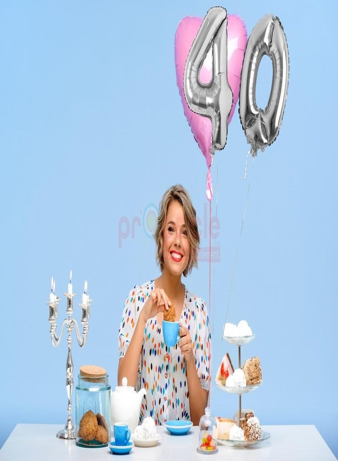 بروبسيكل بالون بروبسيكل فضي على شكل الرقم 4 مقاس 16 بوصة، مصنوع من رقائق معدنية، مثالي لتزيين حفلات أعياد الميلاد، مناسب للأطفال والكبار، كخلفية لحفلات الذكرى السنوية، أو لتزيين طاولة الكيك، أو كجلسة تصوير، أو كمستلزمات للحفلات. - Image 5